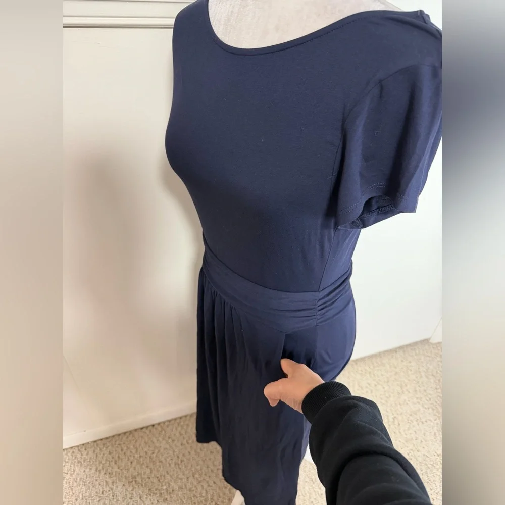 Boden Amelie Jersey Navy Midi Dress size 6L - Picture 7 of 9